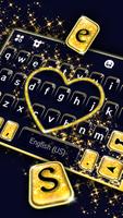 Chủ Đề Bàn Phím Black Gold Hea ảnh chụp màn hình 1