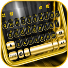 ikon Tema Keyboard Black Gold Luxur