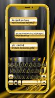 Tema Keyboard Black Gold Luxur poster