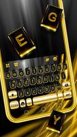 Tema Keyboard Black Gold Luxur imagem de tela 1