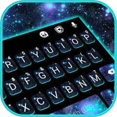 Blue Neon Galaxy Themen APK Herunterladen