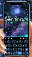 Blue Neon Galaxy poster