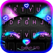 Tema Keyboard Black Neon Kitty