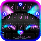 Black Neon Kitty Tastatur-Them Zeichen