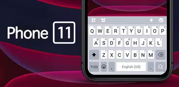 最新版、クールな Black Phone 11 のテーマキーボード