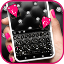 Black Pink Diamonds Keyboard B APK