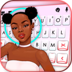 Black Pretty Girl Keyboard The