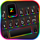 Tema Keyboard Black Rainbow Li APK