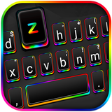 Tema Keyboard Black Rainbow Li ícone