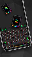 Tema Keyboard Black Rainbow Li Cartaz