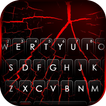 خلفية الكيبورد Black Red Crack