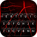 خلفية الكيبورد Black Red Crack APK