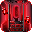 خلفية الكيبورد Black Red Tech 