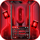 خلفية الكيبورد Black Red Tech  APK