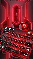 خلفية الكيبورد Black Red Tech  تصوير الشاشة 1