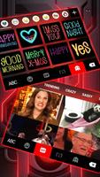 خلفية الكيبورد Black Red Tech  تصوير الشاشة 3
