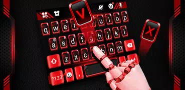 Black Red Tech Tastatur-Thema