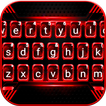 Tema Keyboard Black Red Tech