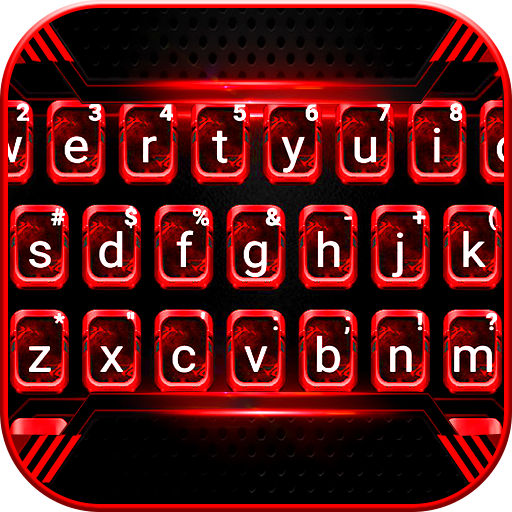 Black Red Tech Tema Tastiera