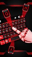 Tema Keyboard Black Red Tech screenshot 1