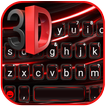 Thème de clavier Black Red 3D