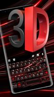 Black Red 3D Poster