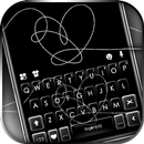 Teclado Black Sketch Heart APK