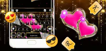 Teclado Bling Pink Hearts