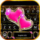 тема Bling Pink Hearts APK