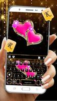 Bling Pink Hearts Affiche