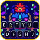 Blue Mexican Flowers Keyboard  APK