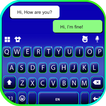 Blue Neon Chat Tastaturhinterg