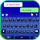 Blue Neon Chat Klavye Arkaplan APK