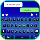 Blue Neon Chat Zeichen