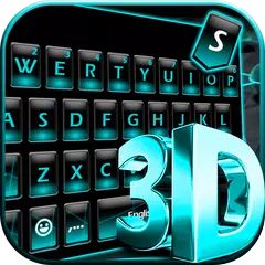 Blue Neon Fonts Tech Beam Keyb APK download