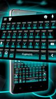 Blue Neon Fonts Tech Beam Keyb poster