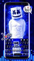 Fundo do Teclado Blue Night Co Cartaz