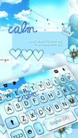 خلفية الكيبورد Blue Aesthetic الملصق