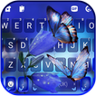 Blue Butterflies Keyboard Back