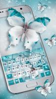 Tema Keyboard Blue Butterfly Cartaz