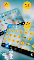 Tema Keyboard Blue Butterfly imagem de tela 2