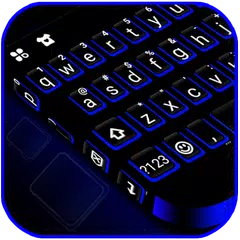 最新版、クールな Blue Black のテーマキーボード アプリダウンロード