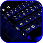 最新版、クールな Blue Black のテーマキーボード アイコン