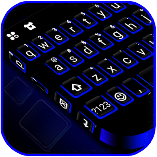最新版、クールな Blue Black のテーマキーボード