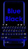 最新版、クールな Blue Black のテーマキーボード ポスター