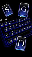 Tema Keyboard Blue Black imagem de tela 1