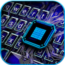 خلفية الكيبورد Blue Cybertech APK