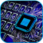 خلفية الكيبورد Blue Cybertech أيقونة