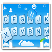 Tema Keyboard Blue Cloud Messa