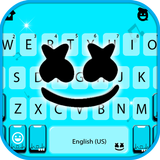 Blue Dj Man Tastatur-Thema Zeichen